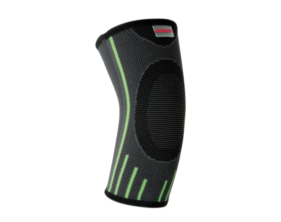 Компресійний налокітник MadMax MFA-283 3D Compressive elbow support Dark grey/Neon green (1шт.) L Киев