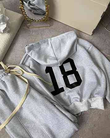 Жіночий утеплений оверсайз костюм двійка трьохнитка на флісі + рібана Одеса