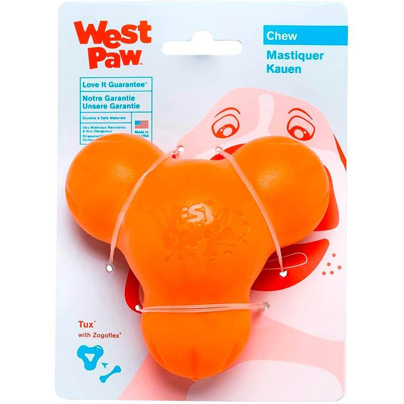 West Paw Tux Treat Toy (Вест Пав Тукс) игрушка для собак с отверстием для лакомств Маленький - 10 см., Оранжевый Запорожье - изображение 2