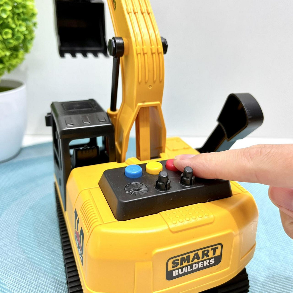 Екскаватор спецтехніка звук світло рухомі деталі 32см Жовто-чорний (584-1-2) Чернігів - фото 7