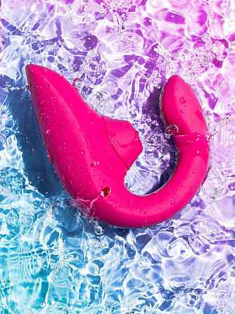 Стимулятор точки G и клитора Womanizer Blend Pink вакуум и вибрация, ярко розовый Sex Aura Киев