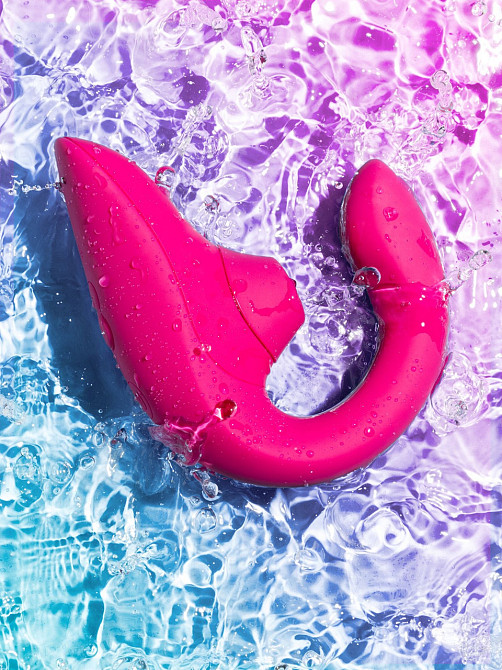 Стимулятор точки G и клитора Womanizer Blend Pink вакуум и вибрация, ярко розовый Sex Aura Киев - изображение 6