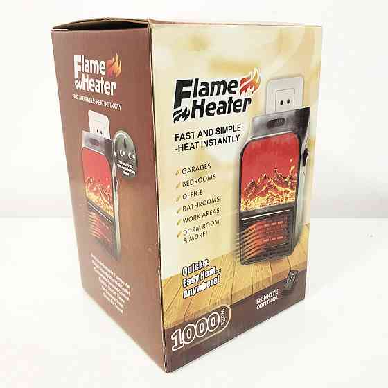 Електричний побутовий тепловентилятор Flame, Ефективний тепловентилятор, Обігрівач з вентилятором 2 кВт MO-64 Львів