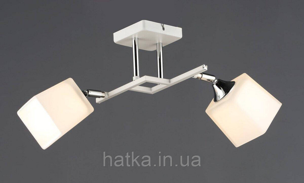 Люстра стельова VALESO B N6646/2 WT+CR на 2 плафони Київ - фото 1