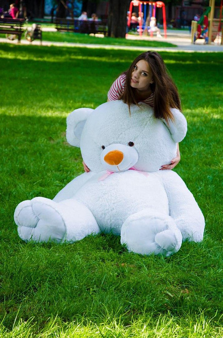 М'яка  іграшка подарунок на 8 березня плюшевий ведмедик Томии 180 см Білий Тернопіль - фото 3