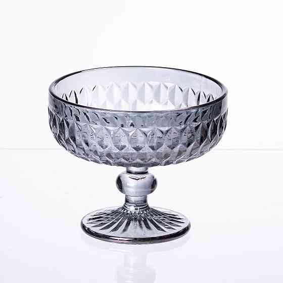 Набір креманок на ніжці 6 шт 300 (мл) Сірий HP-19-118 Київ