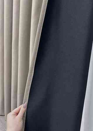 Комплект штор VR-Textil Блекаут двосторонній Scandi № 1905ш Тауп 200х270 см 2 шт (32-264) Київ