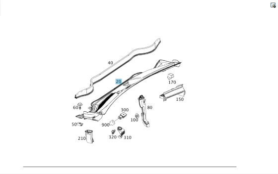 Mercedes-Benz  A1768300013 Накладка механізму склоочисників під лобове скло - жабо CLA Shooting Brake X117 CLA C117 GLA X156 Одеса