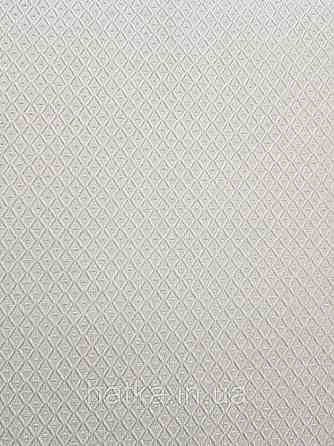 Шпалери вінілові на флізелін Grandeco Montana A44903 метрові однотонні маленький ромб світло сірі з сріблом Київ