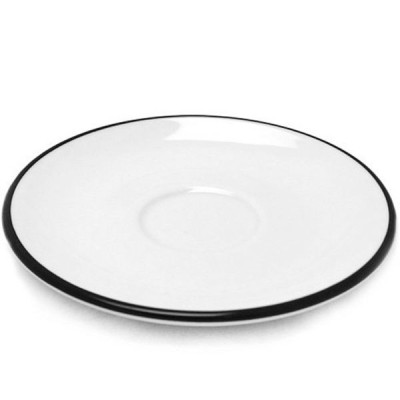 Блюдце Ancap серія Verona Colored Rims 16,7 см Black для серій "Verona", "Torino" (37572) Вінниця - фото 1