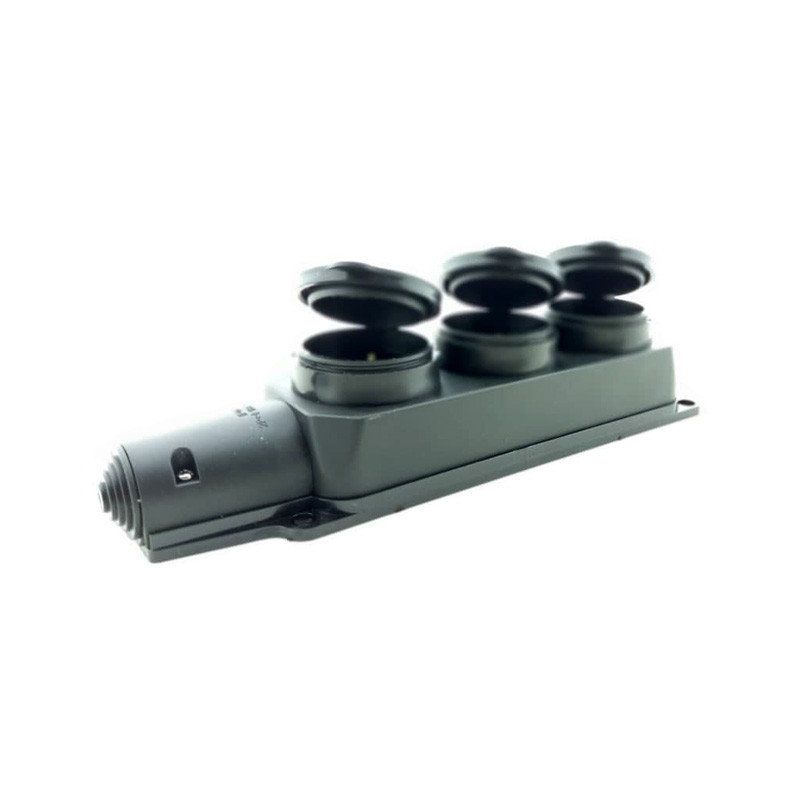 Рукоять с заземлением с крышкой 3 гнезда, каучук, черный Днепр - изображение 3