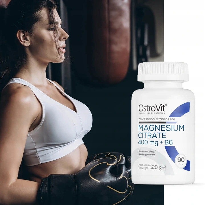 Цитрат магнію 400 мг + B6 Ostrovit Magnesium Citrate 400 mg + B6 90tabl Луцьк - фото 4