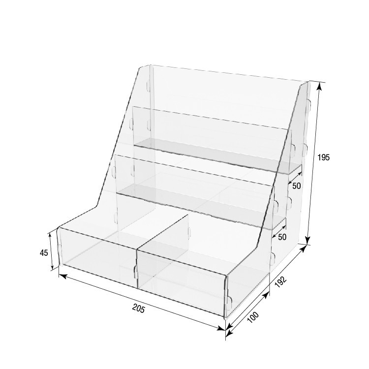 Товарна горка EKOSTAR на 3 комірки з акрила 205х135х195 Київ - фото 3