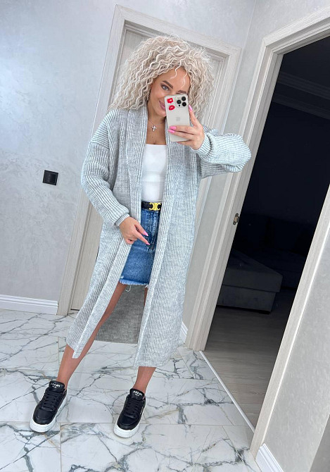 Женский длинный вязаный кардиган оверсайз. 44-50р. Киев - изображение 9