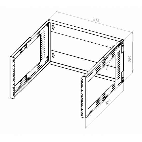 Кронштейн настінний CMS CMS-WB6U-480V-GR 6U сірий Київ