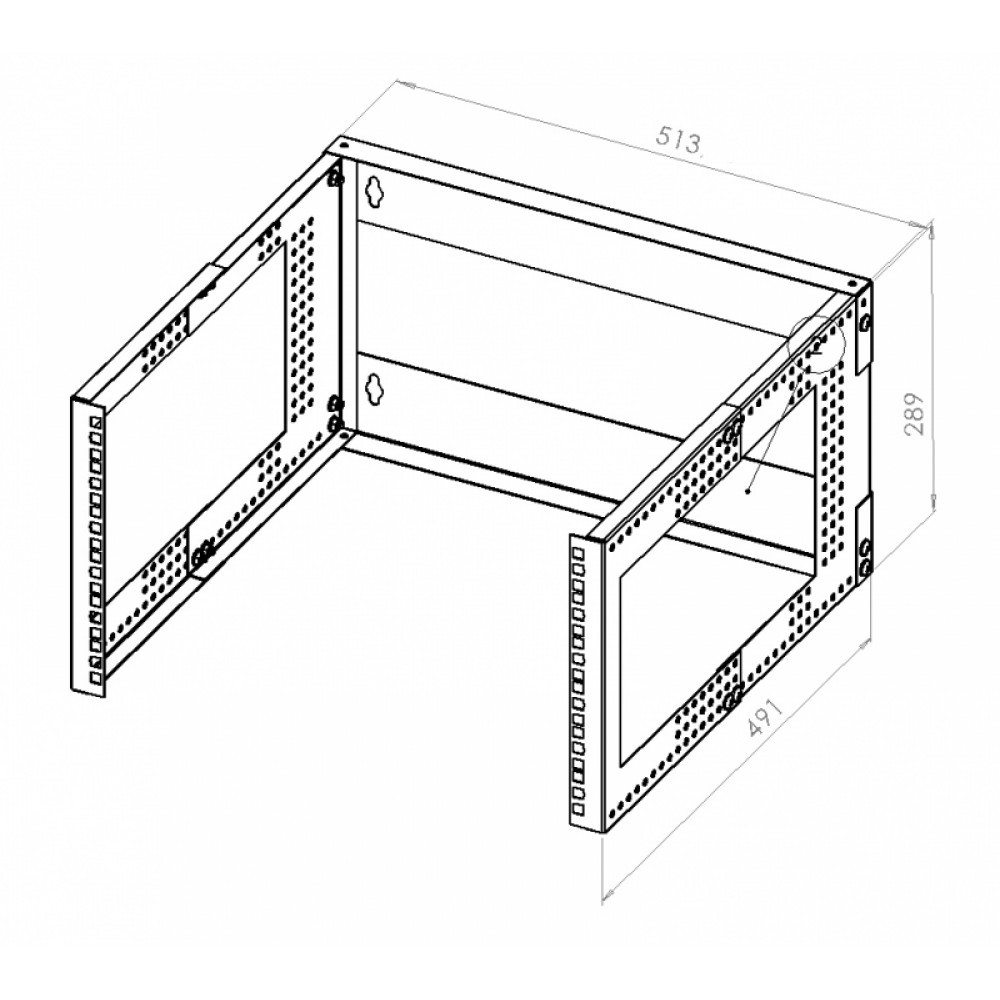 Кронштейн настінний CMS CMS-WB6U-480V-GR 6U сірий Київ - фото 3