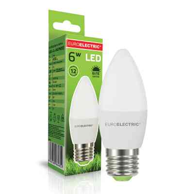 Лампочка EUROELECTRIC LED CL 6W 490Lm E27 4000K (LED-CL-06274(EE)) Винница