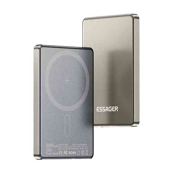 Універсальна мобільна батарея Essager Cross-Border 5000 mAh 20 W Magsafe/PD/QC3.0 Grey (EDY5K-YJ0A-Z) ( 14397 ) Харьков