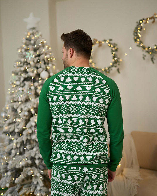 Чоловічий комплект зі штанами — Новорічний орнамент- Family look для сім'ї Tom John 93435 XXL Київ - фото 7