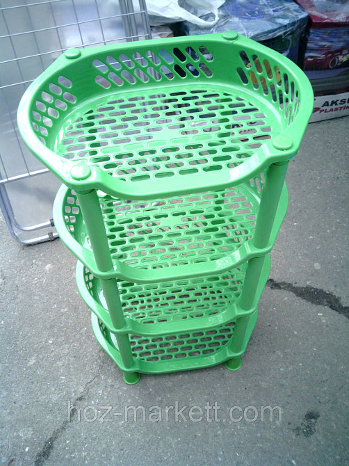 Етажерка пластикова для ванної та кухні (зелена) Харків - фото 5