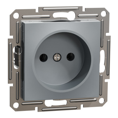 Розетка Schneider Electric ASFORA без заземлення сталь (EPH3000162) Вінниця - фото 2