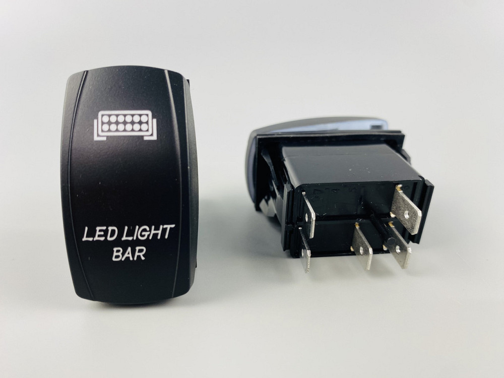 Клавіша вимикач ON-OFF, 5 ніжок, біла підсвітка, малюнок — фара додаткова Мукачево - фото 1