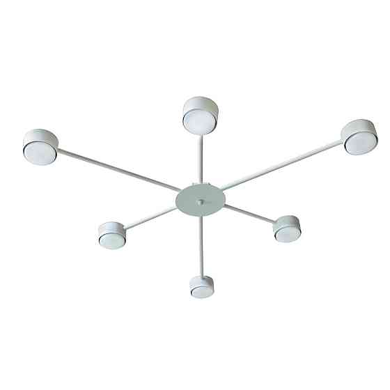Люстра потолочная MSK Electric Copter на шесть круглых плафонов под лампы GX53 белая NL 8040-6 WH Одесса
