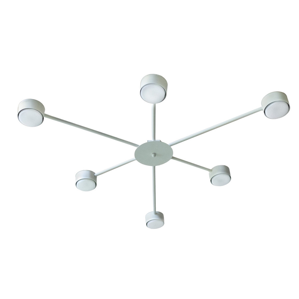 Люстра потолочная MSK Electric Copter на шесть круглых плафонов под лампы GX53 белая NL 8040-6 WH Одесса - изображение 3