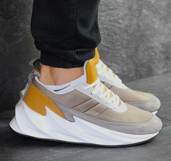 Термо Кросівки Adidas $harks Сірі Чоловічі Адідас Бежеві Акули Єврозима (розміри: 41,42,43,44,45) Відео Огляд Дніпро - фото 7