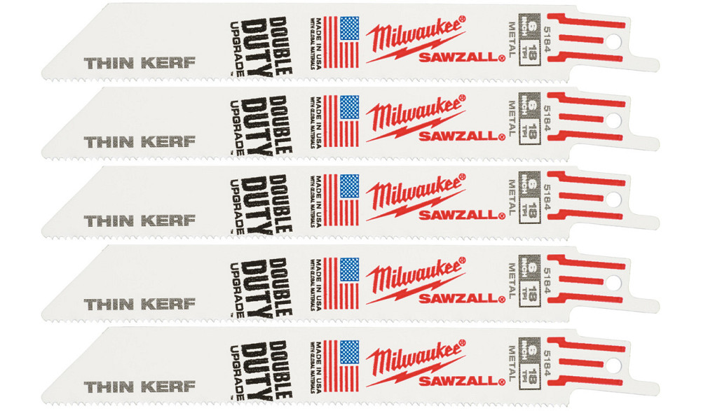 Полотно для шабельних пил THIN KERF MILWAUKEE, 150х1,4мм, (5шт), (метал) Одесса - изображение 1