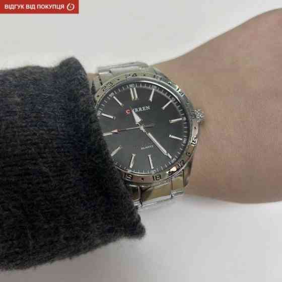 Чоловічий наручний класичний годинник Curren Hector (Сріблястий) Вінниця