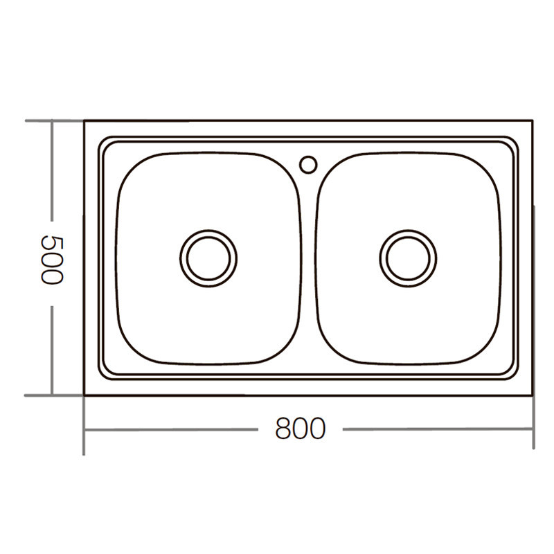 Мийка кухонна ZERIX Z8050D-08-180E DOUBLE (satin) (ZM0569) Киев - изображение 2