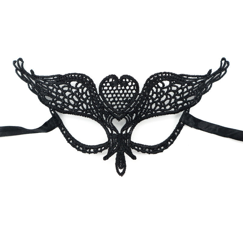 Маска карнавал із мережива one size чорний Київ - фото 1