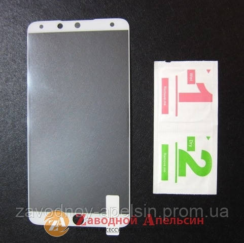 Захисне скло Meizu 15 Plus Full Glass white Одеса - фото 2