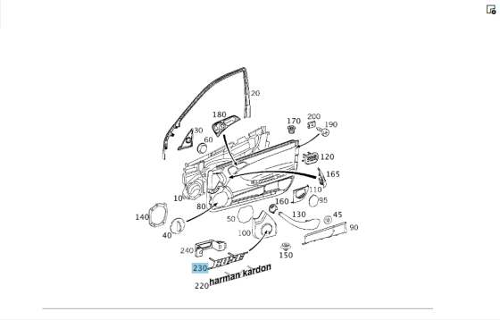 Mercedes-Benz  A2208170120 Інформаційна табличка BOSE зі скобою A0109888678 S-class short W220 CL203 Sportcoupe CLC C203 S-class long V220 Одеса