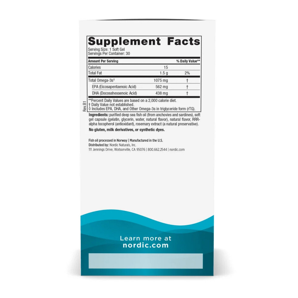 Омега 3 Nordic Naturals Ultimate Omega One Daily 1075 мг 30 гел капс лимон Киев - изображение 3