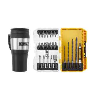 Набор сверл и бит DeWALT Phillips, Pozidriv,Torx,Pz3, L=25, 50 мм,25 шт, ToughCase, термокружка (DT70707) Винница
