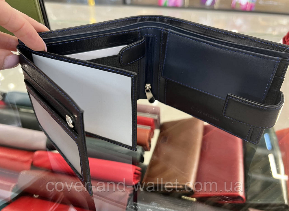 Стильний брендовий чоловічий гаманець з блоком для документів Marco Coverna MC-1006 A Київ - фото 12
