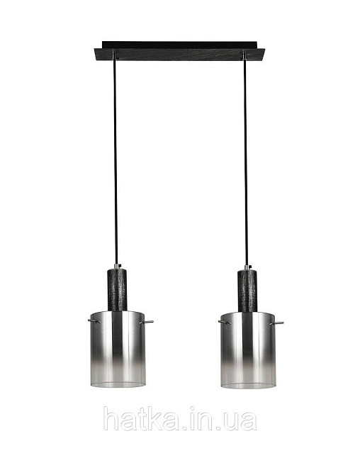 Підвісний світильник G 07459/2L матовий чорний сріблястий хром Київ - фото 2