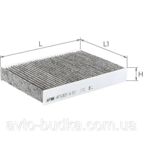Фільтр салону вугільний Alpha Filter AF5083A для Nissan Qashqai J11, Renault Megane IV, Kadjar, Scenic IV, Talisman, Espace V Новий Розділ - фото 1