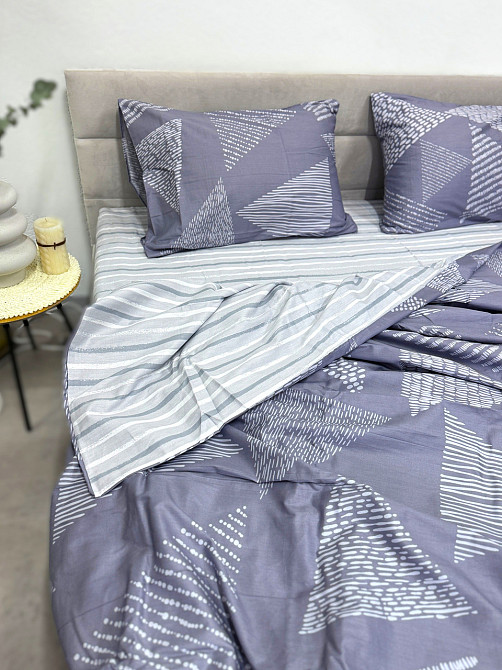 Ecotton Комплект постільної білизни Ecotton Євро 210х220 см сірий (21203АВ) Коломия - фото 2