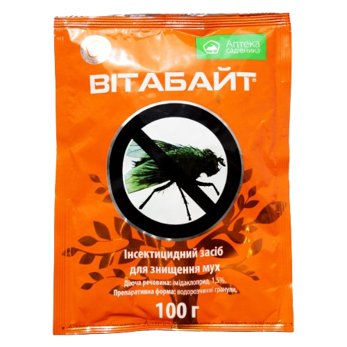 Інсектицид Вітабайт 100гр водорозчинні гранули Укравіт Житомир