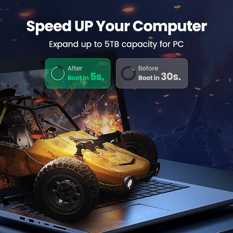 Кишеня-адаптер Ugreen CM322 9.5мм для підключення 2.5" HDD/SSD SATA 3.0 в ноутбук 70657 Миколаїв - фото 8