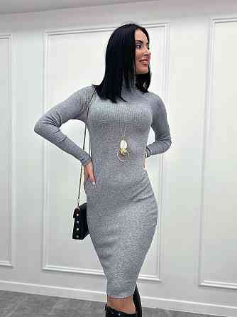 Жіноче плаття-гольф в рубчик "Marie" оптом | Батал Київ