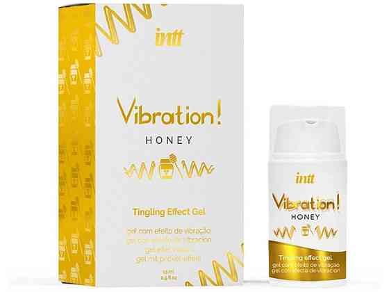 Рідкий вібратор Intt Vibration Honey (15 мл), густий гель, дуже смачний, діє до 30 хвилин Sex Aura Київ