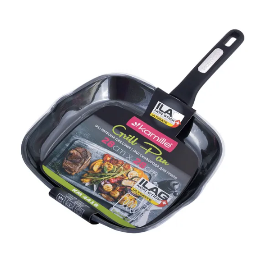 Сковорідка-гриль d28*28*4см алюміній а/п iLag 4418 KAMILLE Житомир