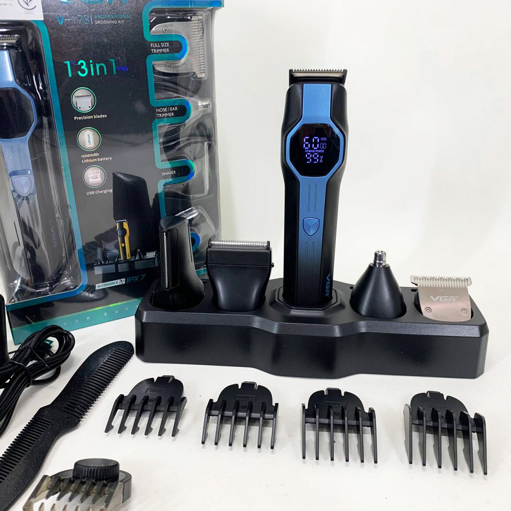 Триммер для стрижки аккумуляторный профессиональный VGR, Беспроводные машинки для стрижки легкие SD-12 Львов - изображение 4