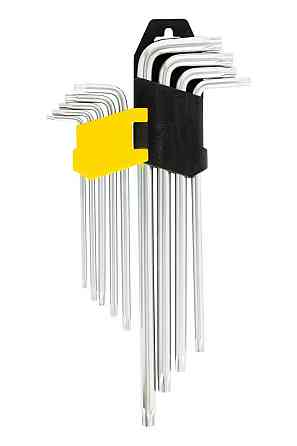 MASTERTOOL Ключі TORX MASTERTOOL CrV Т10/Т50 90/227 мм набір 9 шт 75-0961 Киев