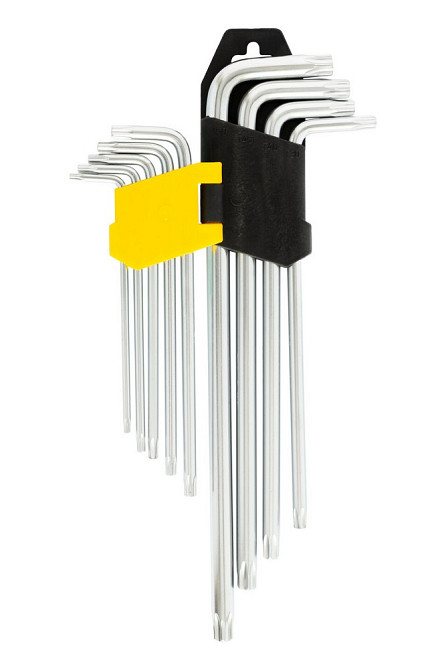 MASTERTOOL Ключі TORX MASTERTOOL CrV Т10/Т50 90/227 мм набір 9 шт 75-0961 Киев - изображение 3