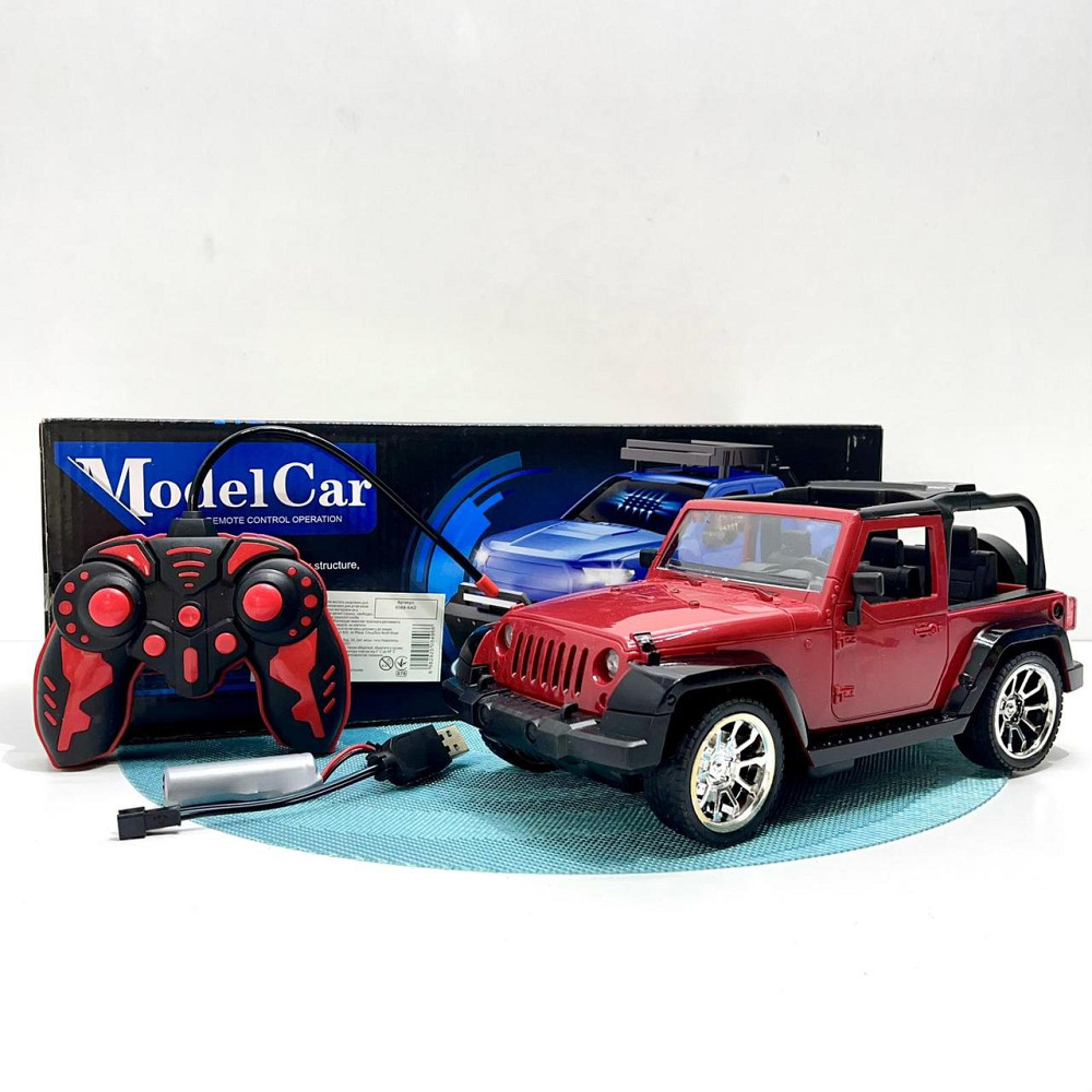 Джип позашляховик з гумовими колесами на радіокеруванні Червоний (9088-6AD) Чернігів - фото 2